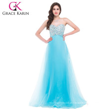 Grace Karin Strapless Beaded Long Cheap Sex Prom Dress 2015 Fashion Floor Length Prom Dresses CL3107-2